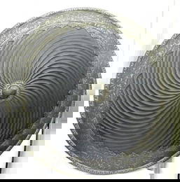 MUSEUM LEVEL MUGHAL STYLE WARRIOR HELMET 8 BIRDS ARABIC INSCRIPTION SURFACE DENSE FLOWERING