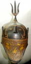 INCREDIBLE MUSEUM LEVEL PERSIAN MILITARY WARRIOR HELMET GOLD WORK TRIDENT & ANIMAL FIGURES