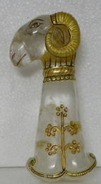 MUEUM LEVEL DGGER HANDLE CRYSTAL STONE * RaM* SHAPE TOP FLOWER MOTIFS