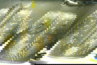 INCREDIBLE EUROPEAN MILITARY WARRIOR CHEST PLATE WARRIOR FIG ON HORSE WITH ARMS 2 LIONS FIG, QUIVER