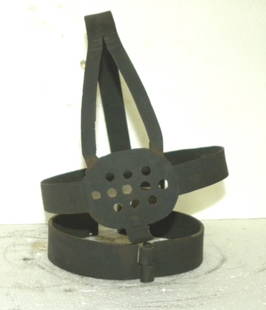 BRANK SCOLDS BRIDLE SHAME MASK SPEAKS BAD STEEL NET HUMILIATION: Steel shame masks hand made, such were used in older times to punish person who SPEAKS BAD in society. The mask has steel net on mouth which would make the person wearing this mask more embarrassed. S