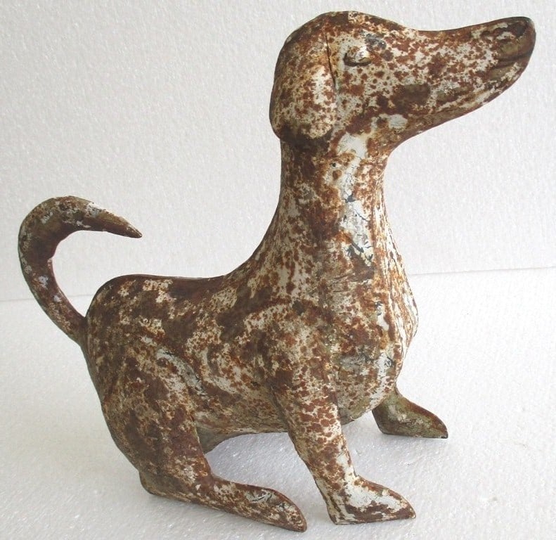 Iron detailed hand made dog door stop decorative: Iron detailed hand made dog door stop decorative . Size : 10.25 x 12.25 x 4.00 inch . Ref : 247 .