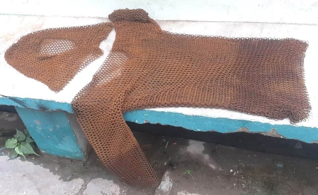 WARRIOR CHAIN MAIL IRON SHIRTSHIRT WITH FULL SLIVED & CAP SHOULDER SAVE FROM SHARP WEAPEON (1 of 6)