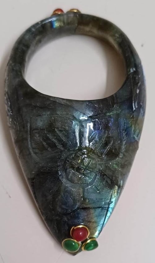 JADE ARCHERY ARCHER THUMB RING JEWELS STUDDED RAINBOW COLORS (1 of 7)