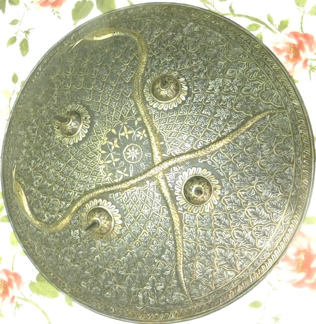 ANICENT INCREDIBLE SHIELD SNAKE MALE AND FEMALE EMBOSSED FIG SURFACE FLORAL AND CREEPER (1 of 8)