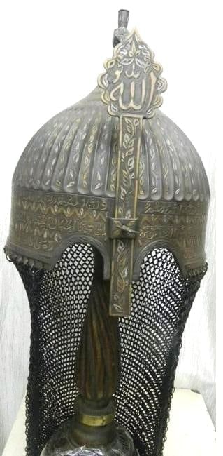 AUTHENTIC OLD STOCK ANCIENT INDO PERSIAN HELMET ARBIC INSCRIPTION (1 of 12)