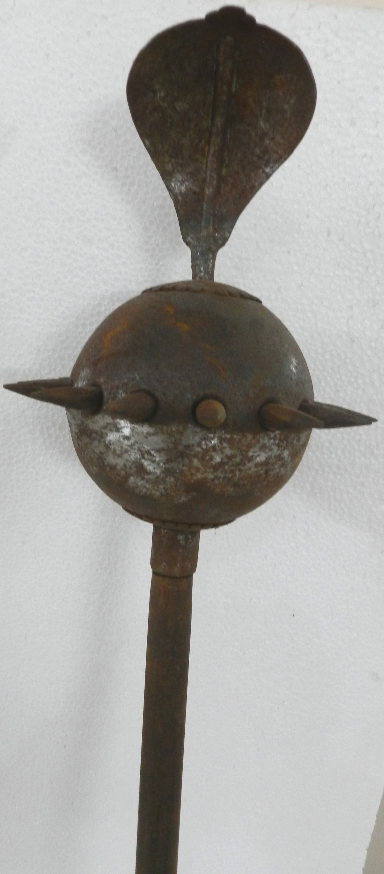 ANCIENT AUTHENTIC OLD STOCK INCREDIBLE MACE/ GURG 14 SPIKEs INSERTED IN ROUND BALL & SNAKE HEAD FIG (1 of 8)