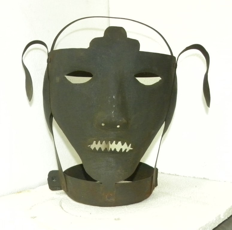 RARE PUNISHMENT MASK 2 LONG EARS HAND FROGED STEEL (1 of 7)