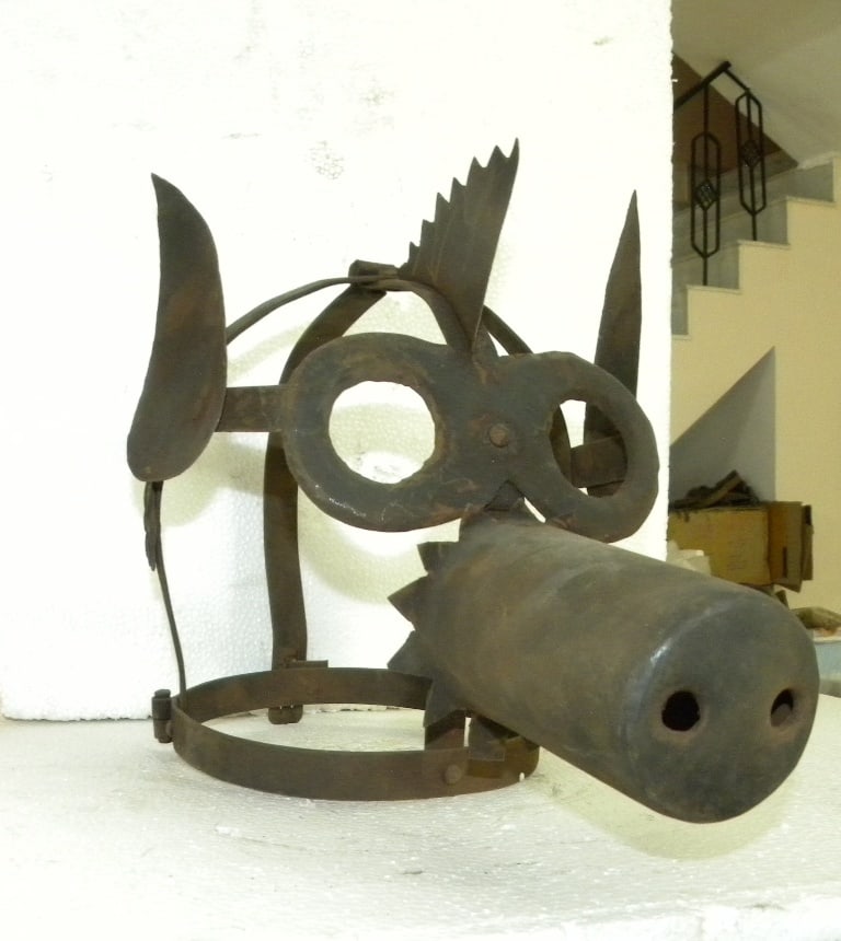 PUNISHMENT MASK 2 LONG EARS PIG NOSE STEEL (1 of 9)