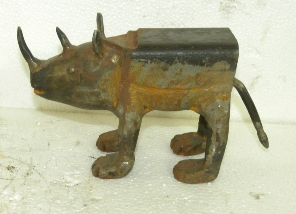 OLD ANVIL RHINO DETAIL WORK HAND MADE STEEL (1 of 10)