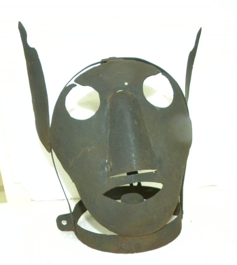 PUNISHMENT MASK 2 LONG EARS PLATE RESTRICT SPEECH STEEL (1 of 10)