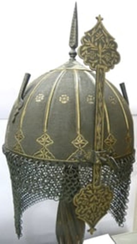 ANCIENT RARE HELMET ARABIC INSCRIPTION TO INVOKE GODS POWER TO WIN BATTLES SURFACE DOTSENGRAVED (1 of 8)