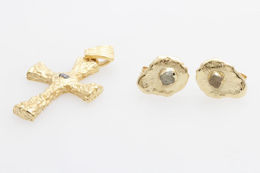 Schmuckset m. Rohdiamanten. (1 of 2)