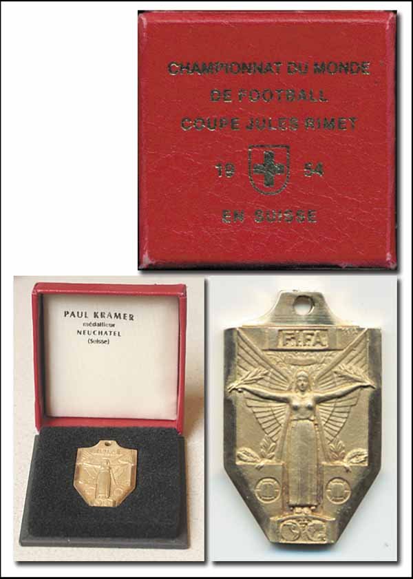 World Cup 1954. Golden Winners Medal, cased