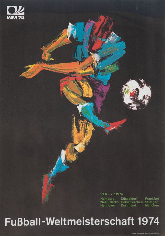 FIFA World Cup 1974. Official Poster 59x41 cm. - samll version of the M/c Official Poster World Cup (1 of 1)