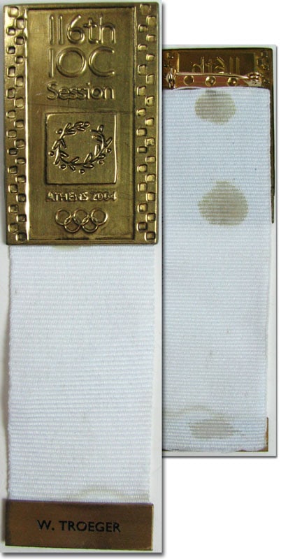 Olympic Games IOC Session badges 2004 Athens - badge issued to a particiant of the "116th IOC Sessio (1 of 1)