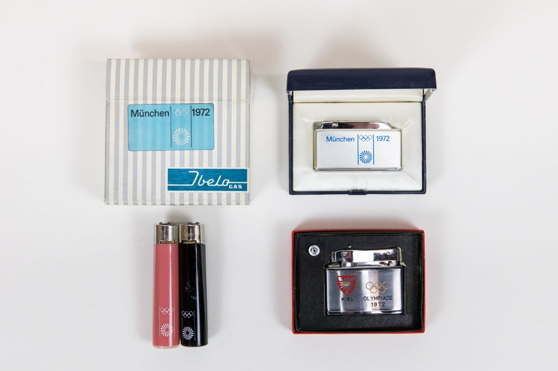 Olympic Games Munich 1972 4x Gaslighter - Four different gas lighters with motives of the Olympic Ga (1 of 1)