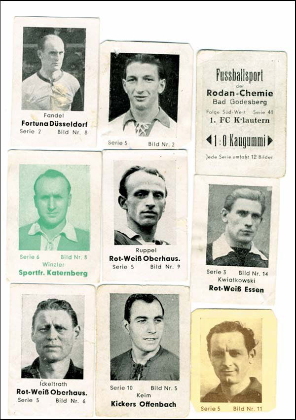 Sammelbilder-Toto-Gum 50: German Description: 96 verschiedene Bilder Toto-Gum 1950/51. Verschiedene Farben, Serie, Größen ohne Nummern. je 3,6x5,5 cm, Papier, Zust: II-IV. Sehr gesuchte Serie. Werbeträger Rodan, Ballon, Eve