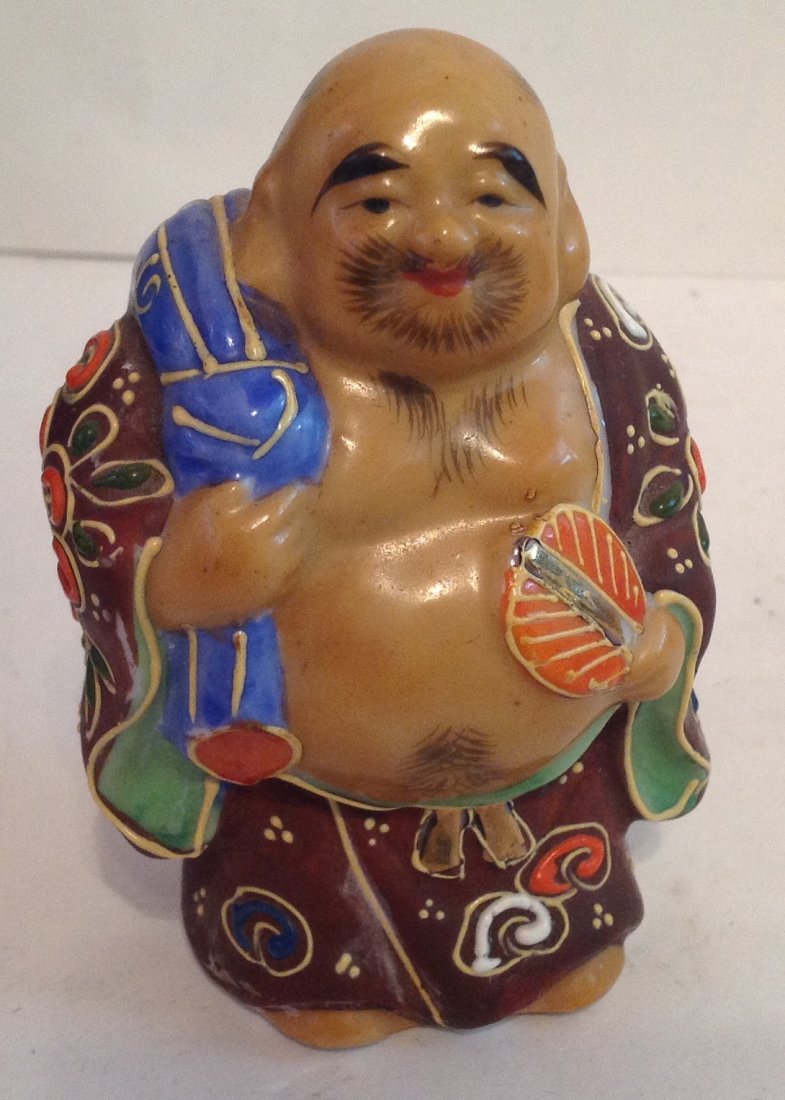 Estate antique Satsuma Japan Buddha Kutani figure: Estate item. Marked on bottom, good condition. See pics for measurement.