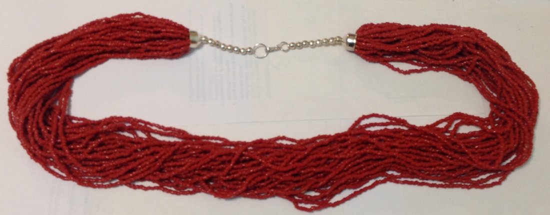 Estate Native multi strand coral necklace  (T) (1 of 3)