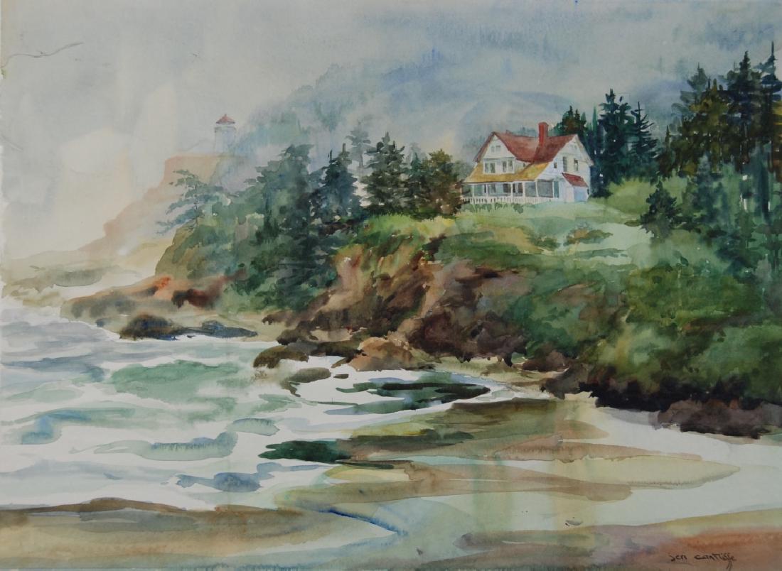 Jeri Cantliffe: Lighthouse and Cottage no matt Jeri Miller Cantliffe is active/lives in Connecticut. Jeri Cantliffe is known for painting. She taught watercolor painting through her workshops at her studio/ workshop/