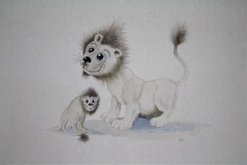 Arthur Rackham: Arthur Rackham (1867-1939). "Grimes Fairytale" Lion and Cub. Arthur Rackham was a pre-eminent illustrator of the Edwardian Age, whose imaginative work graces such children's classics as Alice in Wonde