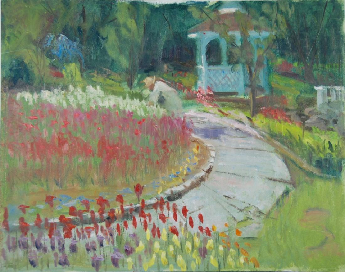 Harry Barton: Harry Barton (1908-2001). Medium: Oil on Masonite. Size: 16" X 20". Signature: Estate stamp on verso