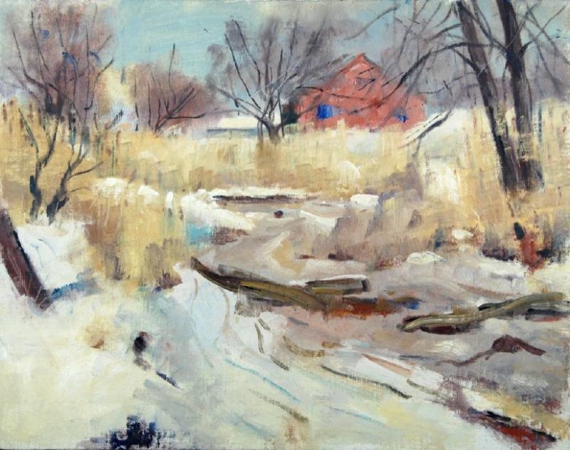 Harry Barton: Harry Barton. winter Stream Bed. Winter Stream Bed Estate Stamp on Verso Harry Lang Barton was active/lived in New York. Harry Barton is known for illustration-book.Harry was a member of the American