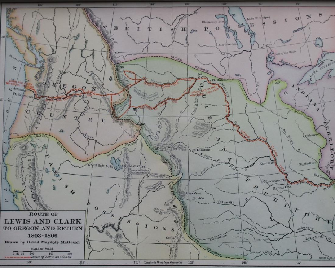 Lewis and Clark 1803-1806 map (1 of 3)