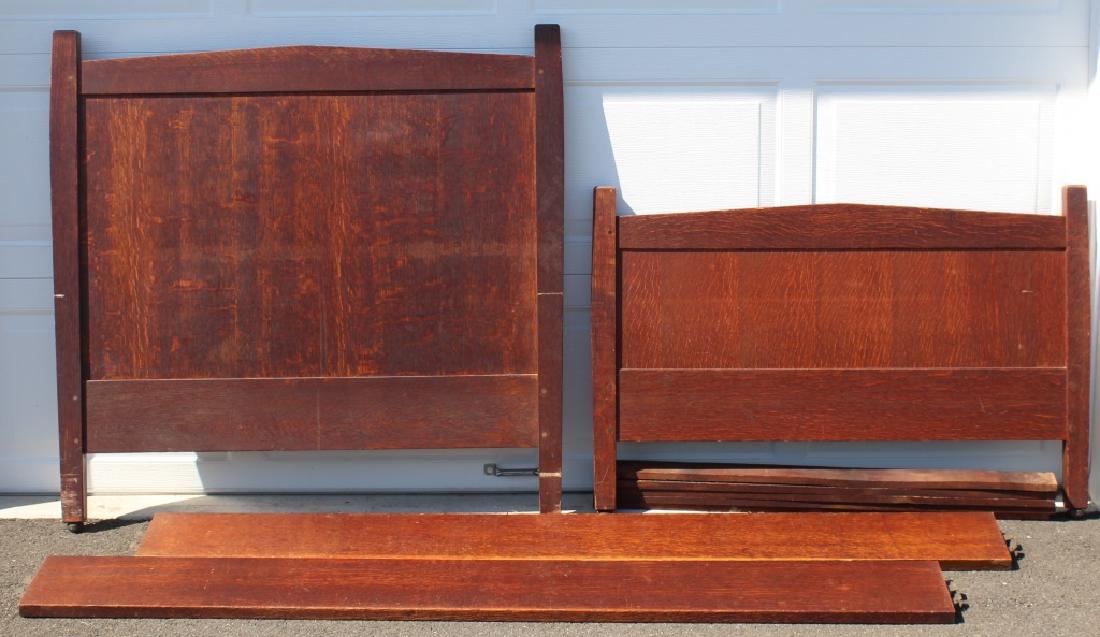 Gustav Stickley Atrib.  Model 912 twin bed (1 of 6)