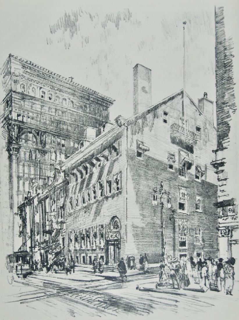 Joseph Pennell: . Title: Philadelphia. Medium: Lithograph. Size: 11.75 x 9.5/8. Artist: Joseph Pennell. Unframed.