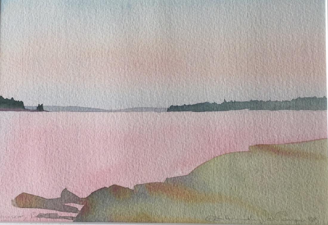 Susan Headley Van Campen: "Port Cyde , Maine. Sunset, on verso. 1989" Some of Maine selected group shows of the artist, 2017 Dowling Walsh Gallery, Rockland Maine, Icon Gallery 2016- Brunswick Maine, Engine Gallery 2013- "Thre
