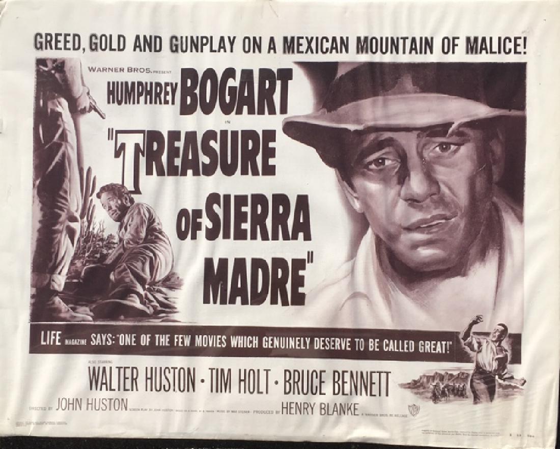 TREASURE OF SIERRA MADRE: Dated 1953, Warner Bros., R 53/566 In this classic adventure film, two rough-and-tumble wanderers, Dobbs (Humphrey Bogart) and Curtin (Tim Holt), meet up with a veteran prospector, Howard (Walter Hust