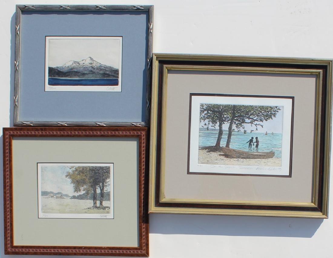 3 colored etchings by Carol Collette (1 of 8)