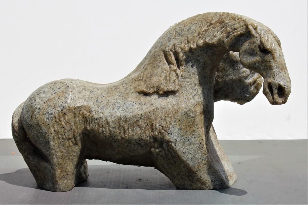 FRENCH VIETNAMESE Double Headed Horse by Lebadang: Double Headed Horse by Lebadang, French Vietnamese Artist (1921-2015)This is a 2- head hirse created by Vietnamese French artist (Indochina) Lebadong ( Le Ba Dang, casted stone composite,. signature a