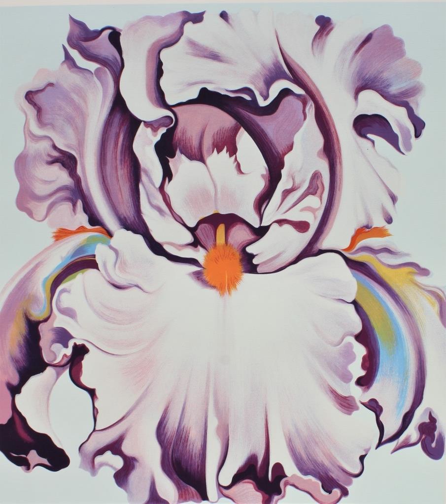 Lowell Nesbitt (1933 - 1993): Lowell Nesbitt (1933 - 1993). Large Floral colorful print. Full Sheet 42 X 37. Title: Floral. Medium: Lithograph. Size: 33 X 29 in. Signature: SLR in pencil. Artist: Lowell Nesbitt (1933 - 1993). Unfr