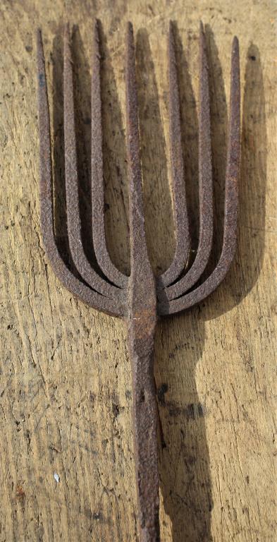Frog/ eel spear: Frog/ eel spear. cast iron frog/ eel spear. Title: Spear. Size: 12 X 4.5 in. Unframed.
