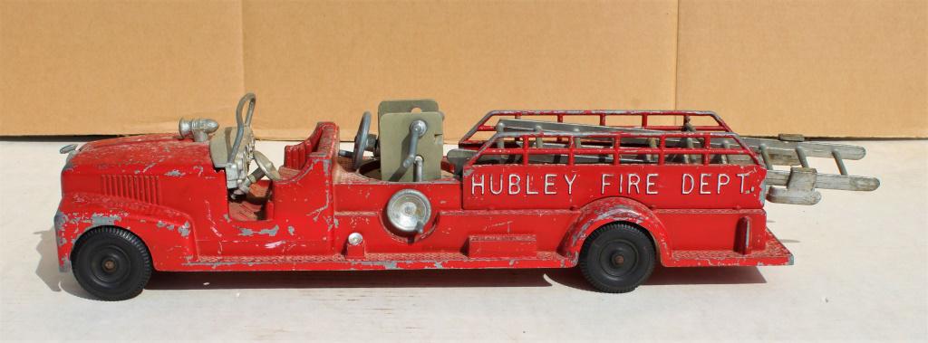 Toys Two early/mid 20th C painted cast-metal: Toys Two early/mid 20th C painted cast-metal. Toys: Two early/mid 20th painted cast-metal pieces including Hubley Co. and vintage Coca-Cola advertising: Hubley Co. Fire truck. Title: early/mid 20th C 