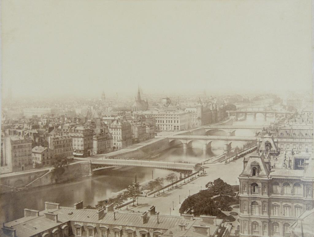 Charles Soulier (1840 - 1876): Charles Soulier (1840 - 1876). Photographie d aprÃ¨s nature par CH. SOULIER PANORAMA DE PARIS Pris Derriere Hotel De Ville 63 Publie a Paris, 141, Boulevard Sebastopol" Printed below. Charles Soulie