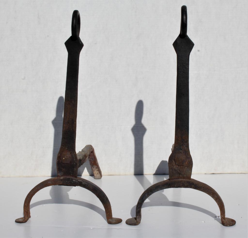 Andirons: Andirons. Title: Andirons. Size: 18 X 16X 9 in. Unframed.