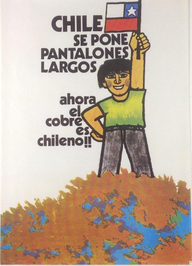 Chile, protest poster: Chile, protest poster. Chile se pone pantalones largos ahora el cobra Es Chileno!!. Title: Chile. Medium: Print. Size: 23 x 16.50 in. Signature: Unsigned. Unknown. Unframed.