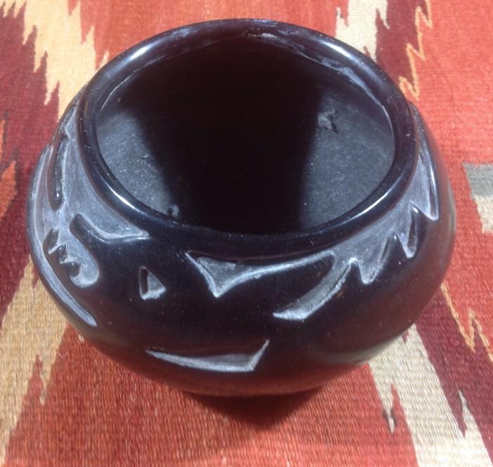 School of Maria Martinez, Western Pottery: School of Maria Martinez, Western Pottery. . Title: Southwestern Pottery. Medium: Pottery. Size: 8 X 4 in. Artist: unknown.