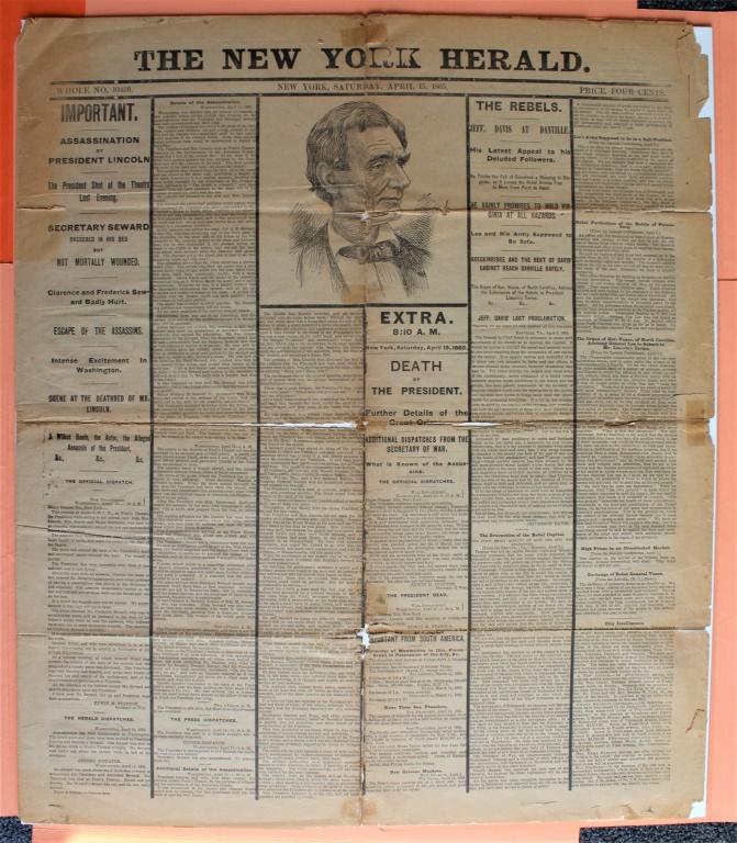 The New York Herald, Lincoln assassination (1 of 2)