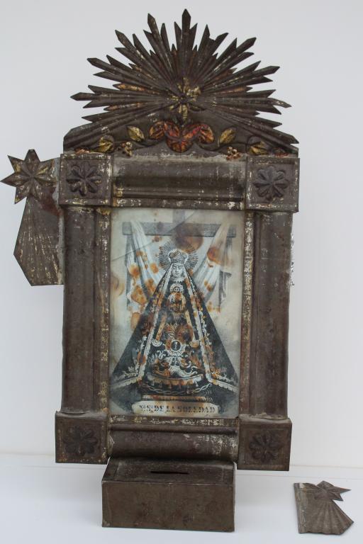 Mexican Nichos donation box (icon): Mexican Nichos donation box (icon). Soledad, Spanish for solitude", often refers to Maria de la Soledad (Our Lady of Solitude), a variant name of Mary the mother of Jesus in Roman Catholic tradition S