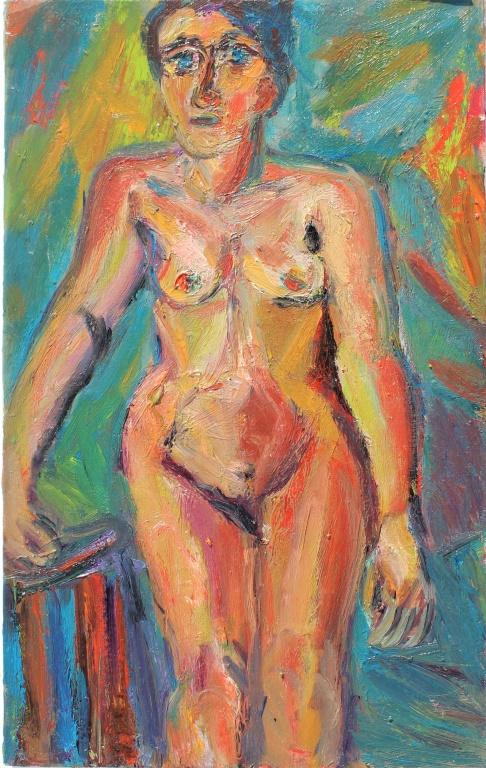 Marie Louise Garnavault, nude model: Marie Louise Garnavault, nude model. Garnivault was a writer, poet and art teacher as well as being a painter. She was quite reclusive and began painting after attending a Marc Chagall exposition in P