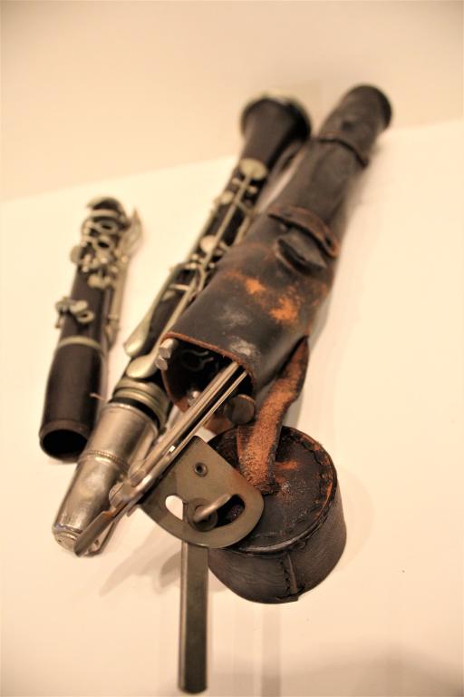Clarinet (A N Sattler): Clarinet (A N Sattler). Title: Clarinet (A N Sattler). Medium: mETal. Artist: Sattler. Unframed.