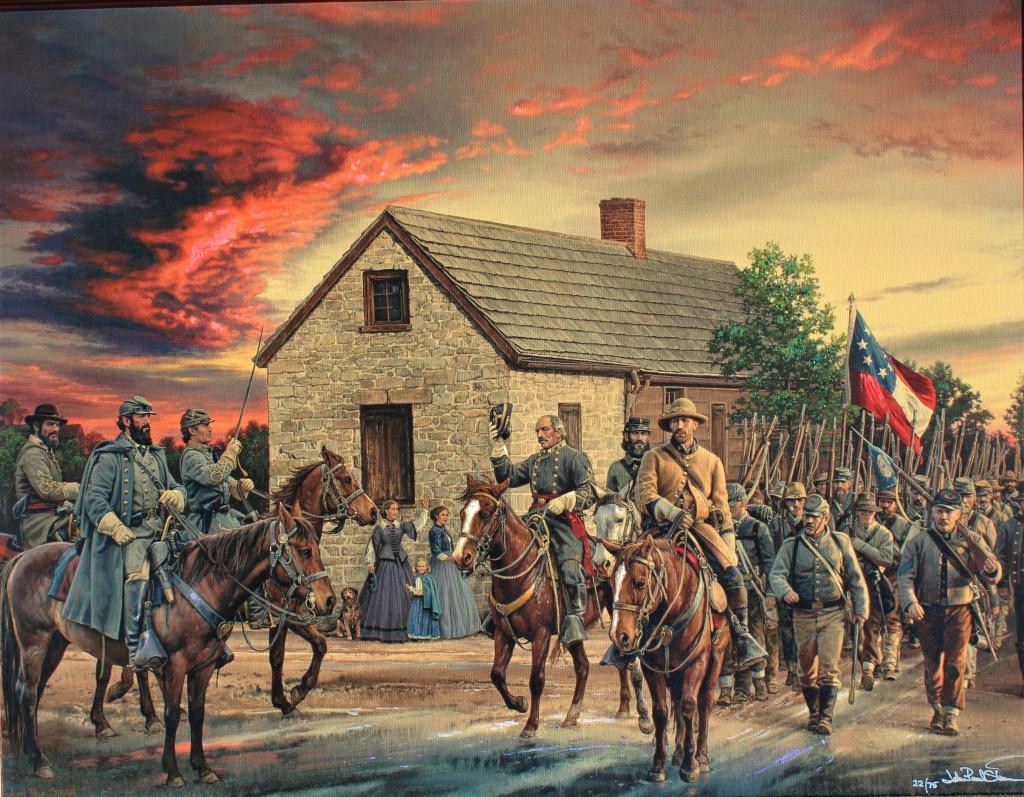 John Paul Strain: John Paul Strain. Signed and numbered 22/75 by artist. John Paul Strain (born September 22, 1955) is an American artist, specializing in art depicting American history. He creates hyper-realistic pain