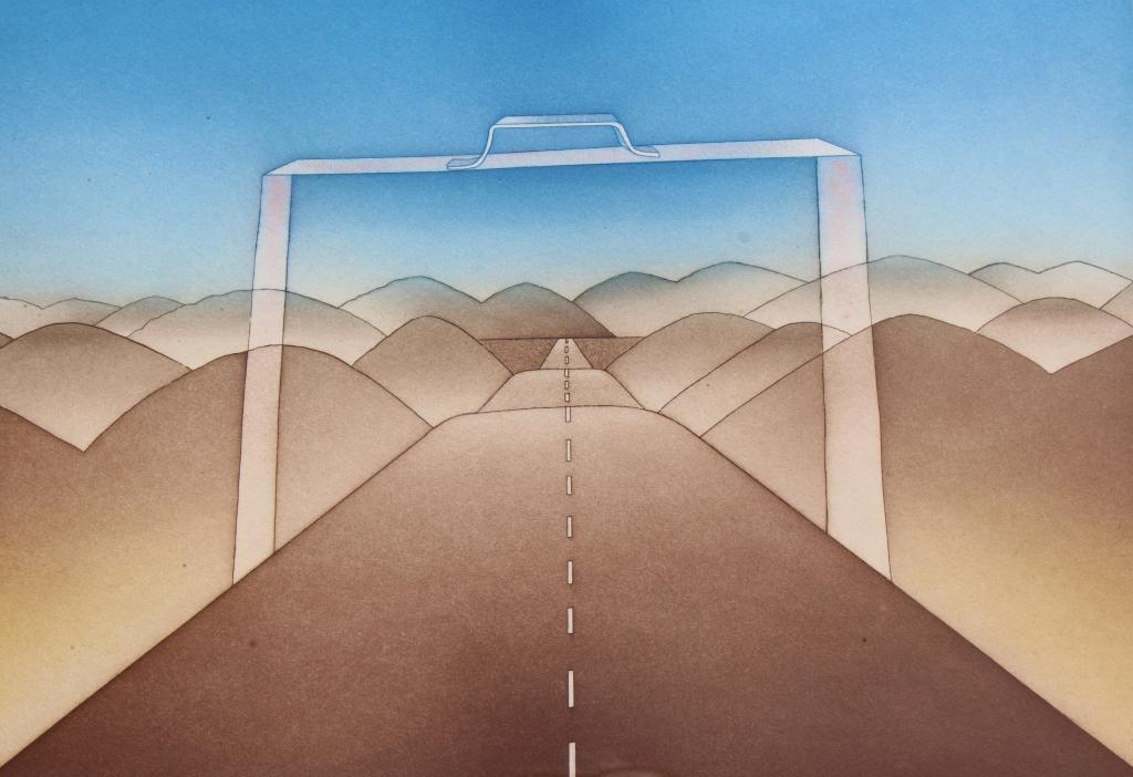 Jean-Michel Folon, Suitcase Road (1 of 6)