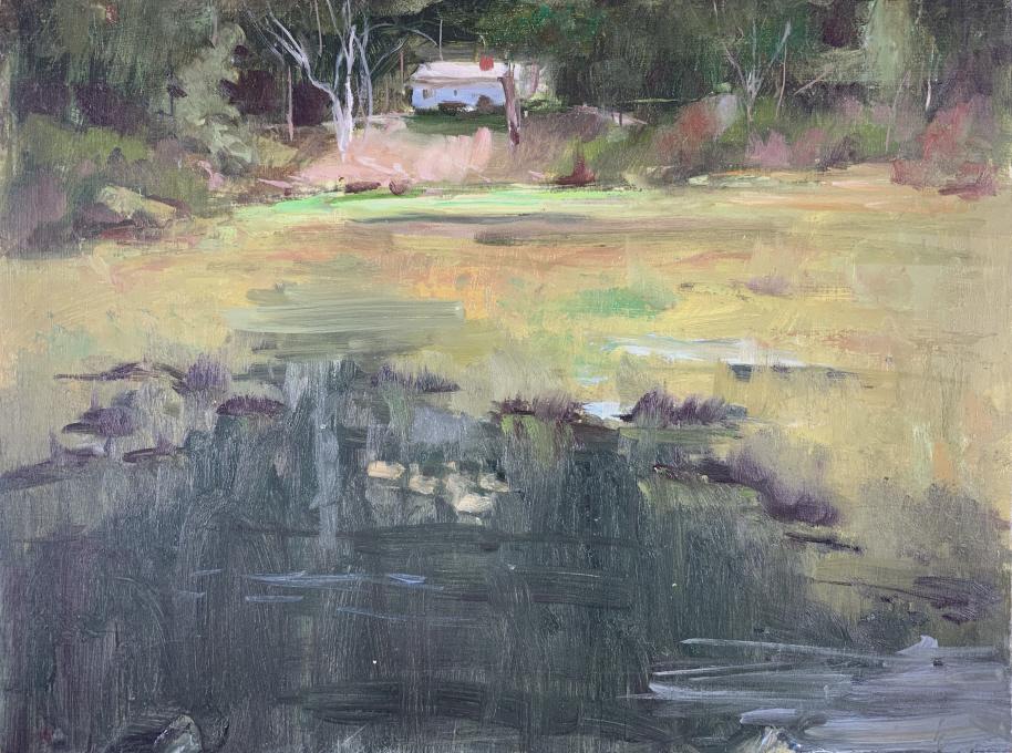 Harry Barton, house by the marsh: Harry Barton, house by the marsh. Harry Lang Barton was active/lived in New York. Harry Barton is known for illustration-book crime covers. Harry Barton was a member of the American Artists Profession