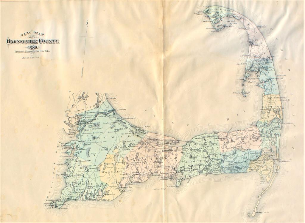 Cape Cod Map, Barnstable county 1880 (1 of 4)